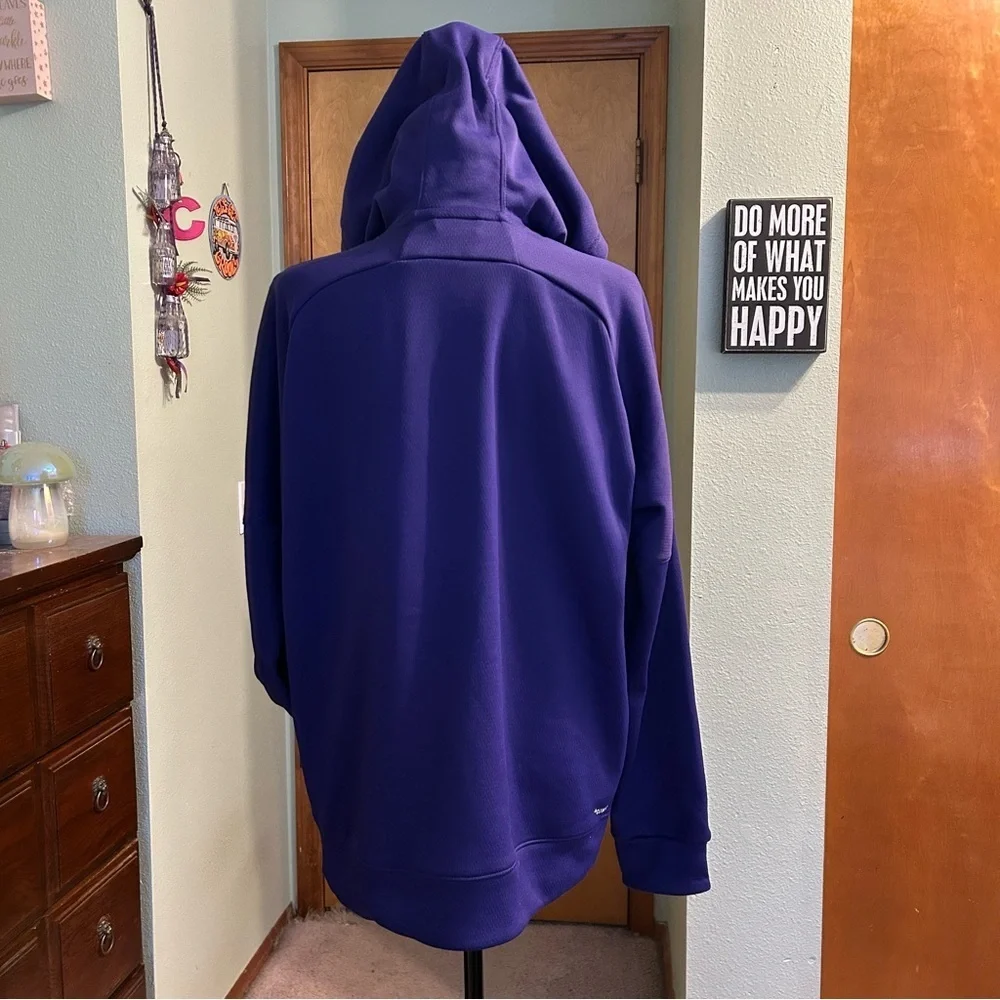 Adidas Washington Huskies purple pullover hoodie with thumb holes size XL
